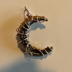 Wire-wrapped Moon Pendant